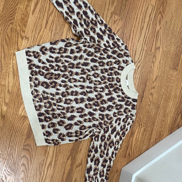 A New Day Leopard Print Sweater - Brown and Cream - Picture 4 of 4